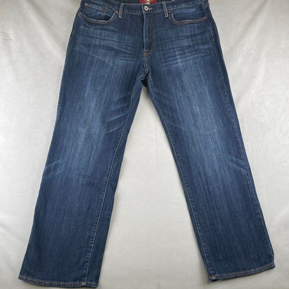 Lucky Brand Jeans Mens 38x30 Blue Medium Wash 361 Vintage Straight Denim Stretch - Picture 1 of 10